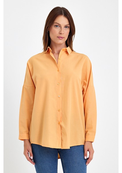 Oversize Uzun Basic Gömlek DS22YB113900