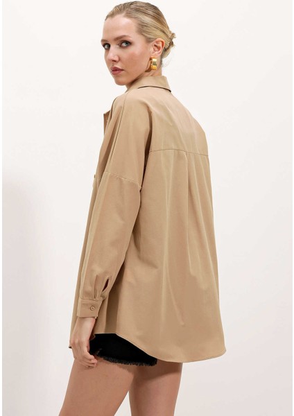 Oversize Uzun Basic Gömlek DS22YB113900 fırsatları