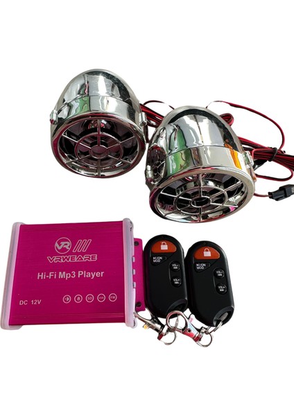 Motosiklet Mp3 Çalar Nikel (Bluetooth+Alarm) Vr