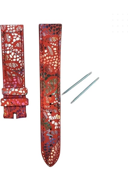 D1001S Karışık Desenli Kordon - Kırmızı-Beyaz - 22MM