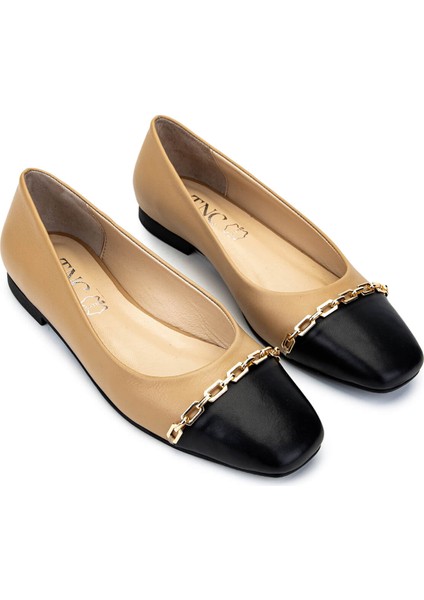 Kadın Deri Bej Babet Ayakkabı 1027 033 Bn Ayk SK24-25 Nude Dr/syh Dr fiyatları