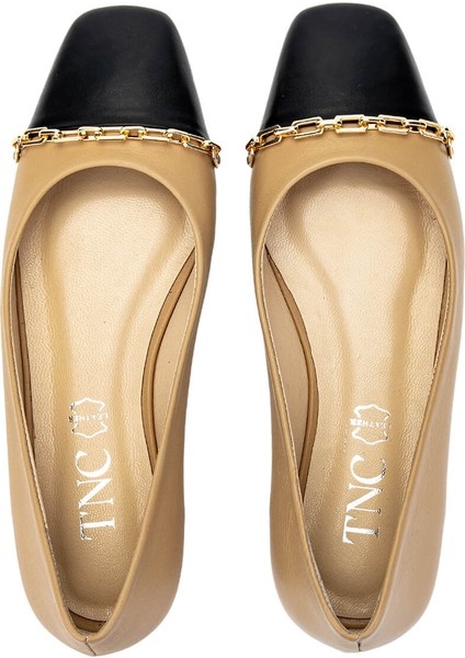 Kadın Deri Bej Babet Ayakkabı 1027 033 Bn Ayk SK24-25 Nude Dr/syh Dr indirimleri