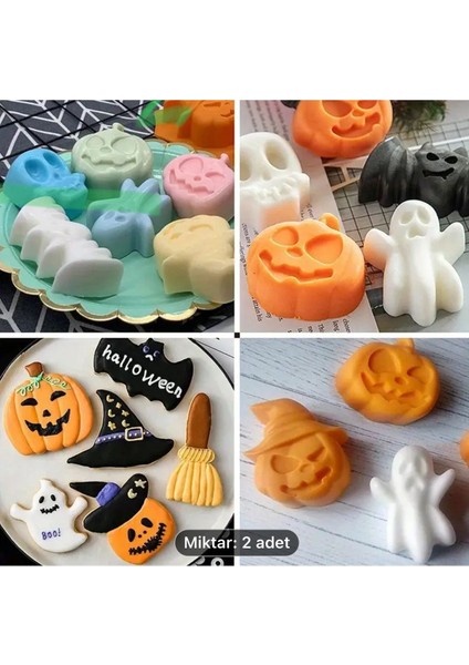 Tekno Trust Silikon Cadılar Bayramı Halloween Çikolata Kek Kalıbı Kurabiye Kalıbı Sabun Kalıbı