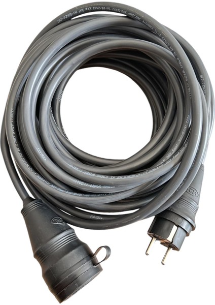 Evden Elektrikli Araba Şarj Uzatma Kablosu - Topraklı %100 Bakır 3 x 2.5 mm