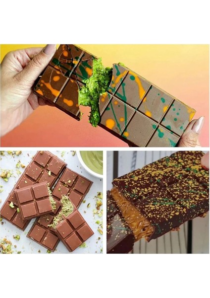 Tekno Trust 6 Göz Dikdörtgen Şekilli Dubai Çikolatası Kalıbı Şeker Çikolata Sabun Jöle vb Silikon Kalıp 1 Adet modelleri