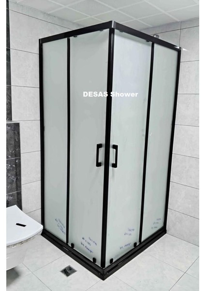 Shower  Duşakabin Siyah,Buzlu Camlı  Yüksek Kalite kod1015