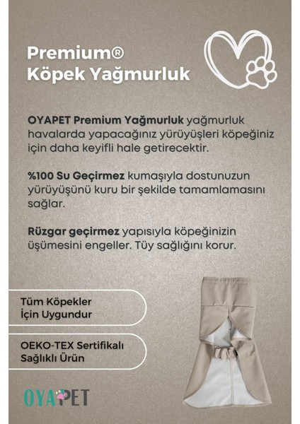 Yağmurluk, Rüzgar & Su Geçirmez Küçük ve Büyük Irk Köpekler Için Premium Konforlu Model Köpek Yağmurluk