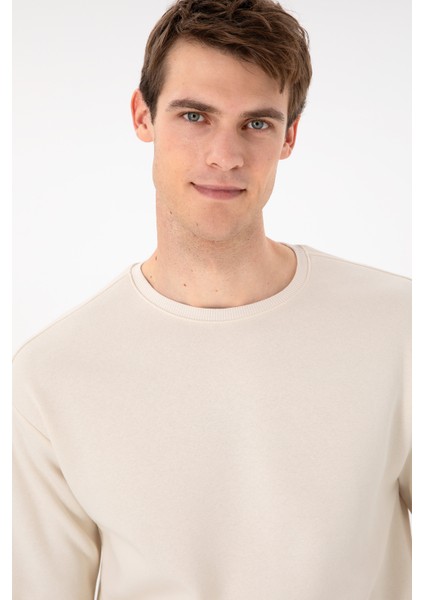Erkek Krem Sweatshirt 50293438-VR071 fiyatları
