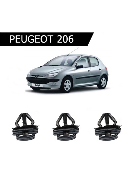 Peugeot 206 Ön Panjur Bağlantı Klipsi 100 Adetli Paket 6995X3
