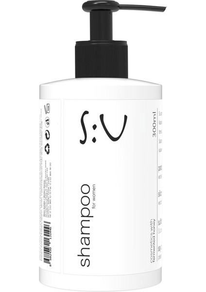 Shampoo Women 300 Ml - Kadın Şampuan Tuz Paraben Silikon Sles / Sls içermez