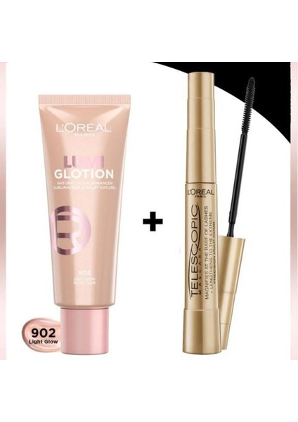 Telescopic Maskara & Glotion All-In-One Doğal Işıltı 902 Makyaj Seti