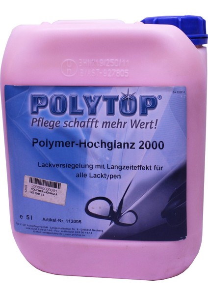 Polymer-Hochglanz 2000 5 L - Yüksek Parlaklık Cilası