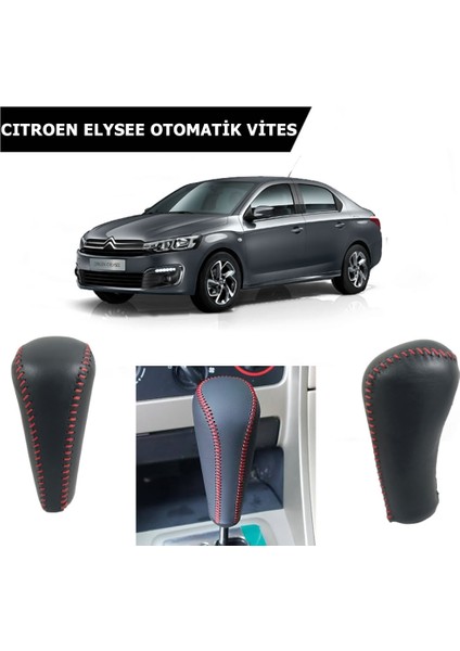 C-Elysee Otomatik Vites Topuzu Deri Kırmızı Dikişli 2403EF