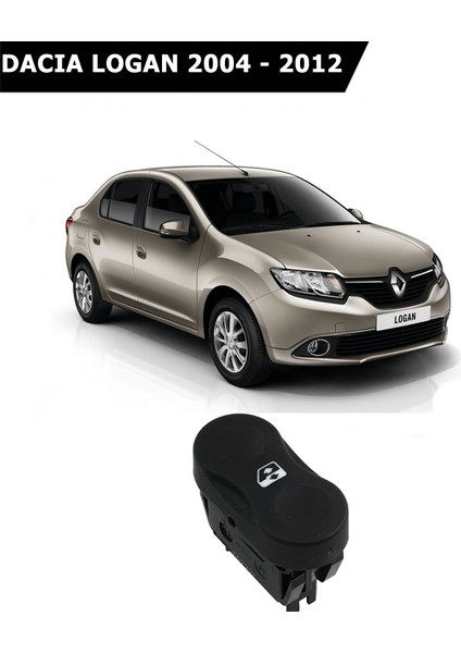 Dacia Logan Cam Düğmesi Yan Sanayi 2004 - 2012 8200325065