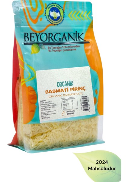 Organik Basmati Pirinç 500gr