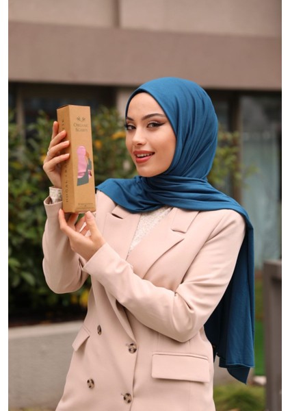 Tekno Trust Tesettür Penye Şal Hijap Modeli - Petrol Mavisi fiyatları