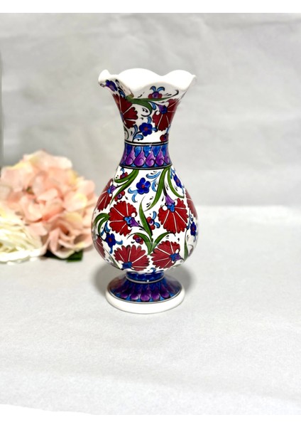 25 cm Samur Kırmızı Vazo