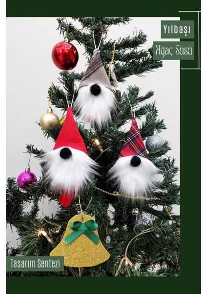 3'lü Yılbaşı Gnome Şans Cücesi Çam Ağaçı Süsü Dekor Yılbaşı Süsü Noel Baba Yeni Yıl Hediye Christma fırsatları