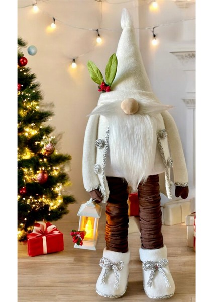 60 cm Işıklı Fener Şans Cücesi Dekoratif Biblo Kar Gece Lambası Noel Baba ,halloween,yılbaşı