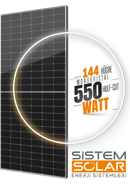 Sistem Solar 550W Watt Güneş Paneli Monokristal 144 Hücre Solar Panel