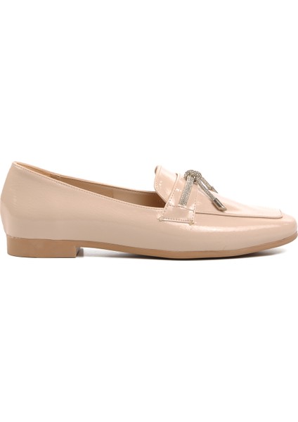 Bej Kadın Loafer Ayakkabı