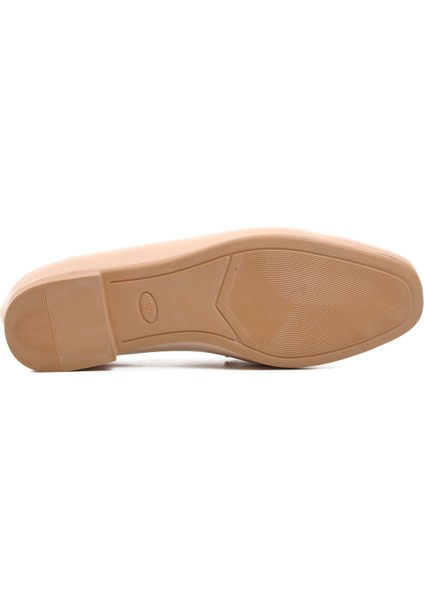 Bej Kadın Loafer Ayakkabı