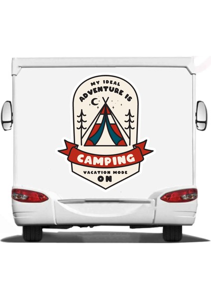 Kamp Camping Adventure 4x4 Offroad Çadır Vahşi Yaşam Sticker Araba Oto Motosiklet Karavan Etiket 02178