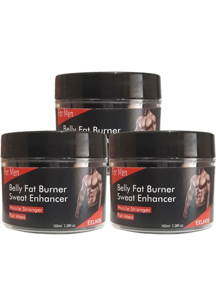 Belly 3lü Adet Fatburner Sweat Enhancer Erkeklere Özel Kas Şekillendirme Kremi 100 ml