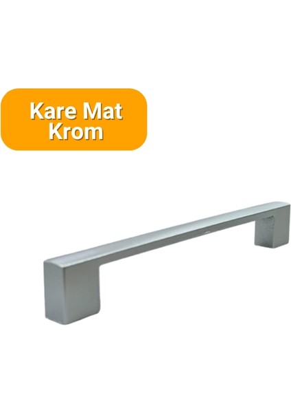 50 Adet Kare Mat Krom Metal Mobilya Kulbu Seti 128 mm