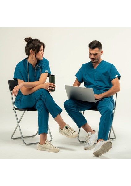 Confor Likralı Unisex Medikal Petrol Alt Üst Takım Doktor Hemşire Scrubs modelleri