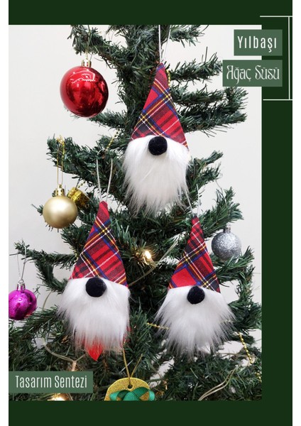 3'lü Yılbaşı Şans Cücesi Gnome Çam Ağaçı Süsü Dekor Yılbaşı Süsü Noel Baba Yeni Yıl Hediye Christma modelleri