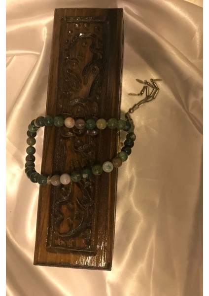 Tesbih Akik Doğal Taş Tesbih Gümüş Imameli Ahşap Kutulu Hint Akik indirimleri