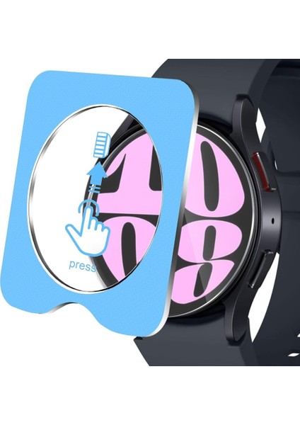 Samsung Galaxy Watch 4 44MM Kolay Uygulama Aparatlı Cam Ekran Koruyucu 01