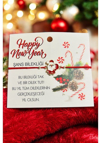 Noel Baba Charm Yılbaşı Şans Bilekliği