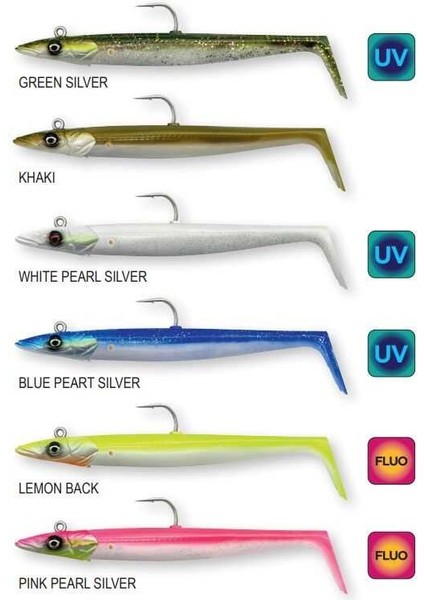 Sandeel V2 14 cm 33 gr 2+1 Blue Pearl Silver fiyatları