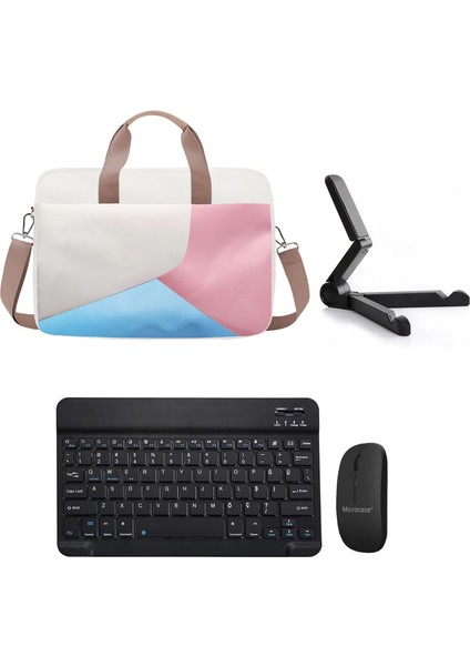 Samsung Tab S10 Ultra 14.6 Inch Tablet Için Tablet Çanta + Bluetooth Klavye + Mouse + Tablet Standı Siyah- AL4233