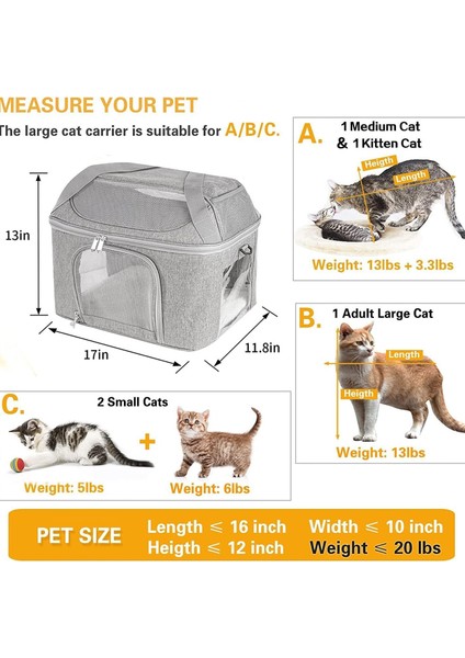 Taşınabilir Büyük Kapasiteli Nefes Alabilen Evcil Hayvan Gezi Çantası (Yurt Dışından)