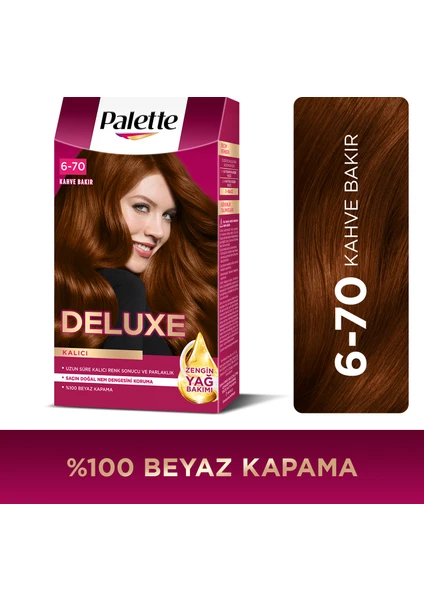 Deluxe Kalıcı Renkler 6-70 Kahve Bakır Saç Boyası