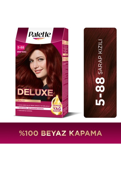 Deluxe Kalıcı Renkler 5-88 Şarap Kızılı Saç Boyası