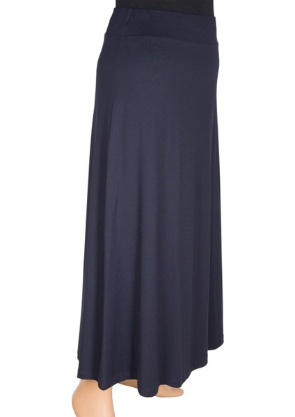 Kadın Aymoli Penye Kloş Beli Lastikli Astarlı Lacivert Etek fiyatları