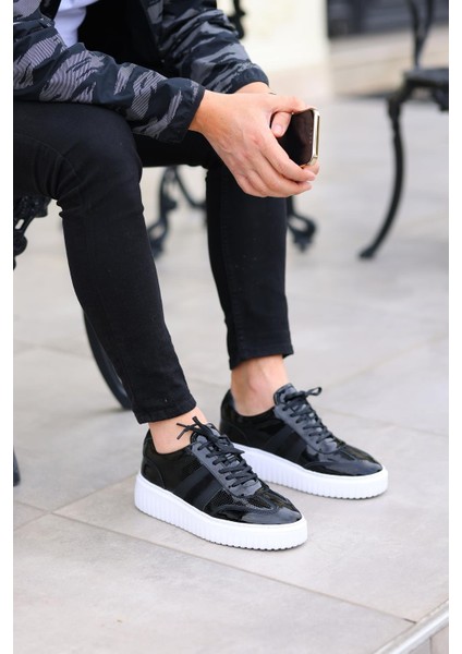 -Siyah Rugan Ayakkabı Siyah