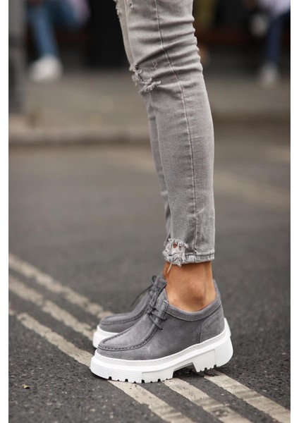 -Gri Süet Erkek Ayakkabı Gri fiyatları