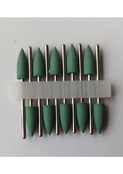 Diş Parlatma ve Parlatma Araçları Taşlama Kafası Oje Parlatma Kafası Parlatma Araçları Parlatıcı Freze Uç Seti 10 Adet 6.X16MIKROMOTOR El Aleti 2.35MM 404-GRİ-PEMBE-YEŞİL-SARI-MAVİ-TURKUAZ