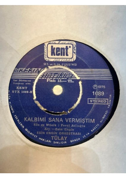Tülay – Falcı 1975 Baskı 45'lik (Plak) fiyatları