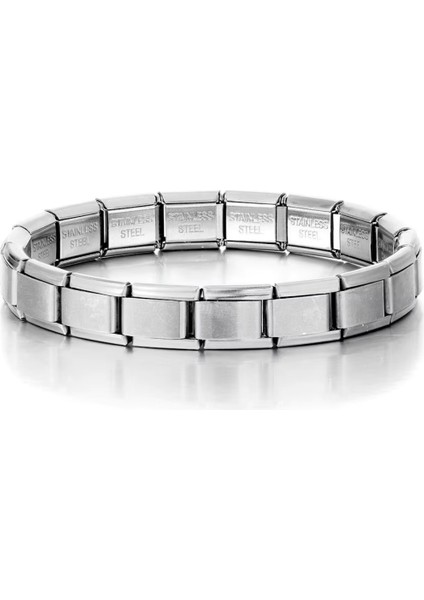 Paslanmaz Çelik Unisex Nomi Italyan Charm Bileklik Ayarlanabilir 316L