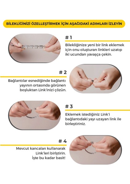 Paslanmaz Çelik Unisex Nomi Italyan Charm Bileklik Ayarlanabilir 316L modelleri