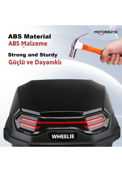 Wheelıe XT08-B 32 Litre Motosiklet Arka Çanta Siyah