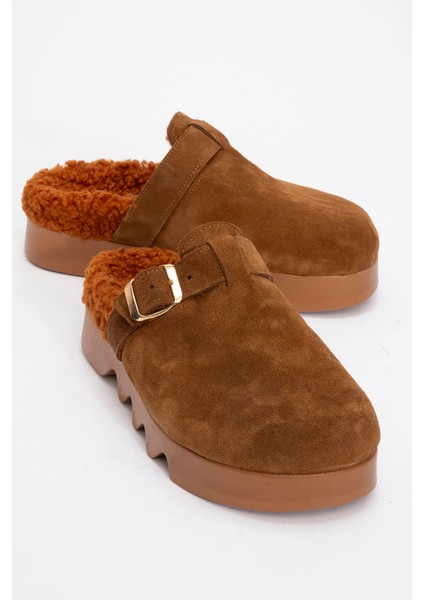 Kadın Yüksek Taban Içi Peluşlu Önü Kapalı Terlik Zy 1545 Taba fiyatları