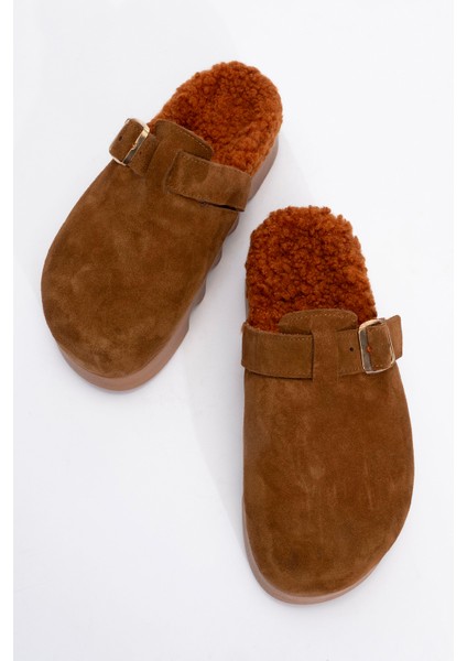 Kadın Yüksek Taban Içi Peluşlu Önü Kapalı Terlik Zy 1545 Taba indirimleri