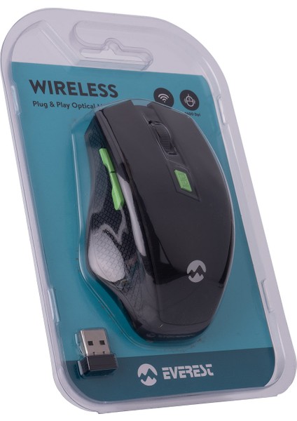 SMW-777 Usb Siyah 2.4Ghz Optik Wireless Mouse